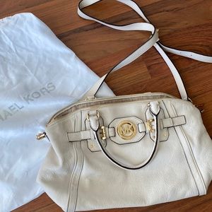 Michael Kors cream bag with shoulder strap
